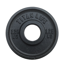 TITAN LIFE PRO Plate 1,25 Kg, Black