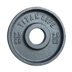 TITAN LIFE PRO Weight Plate 2,5 kg, Black